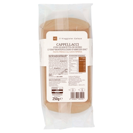 Cappellacci con Guancetta di Suino e Vino Il Viaggiator Goloso